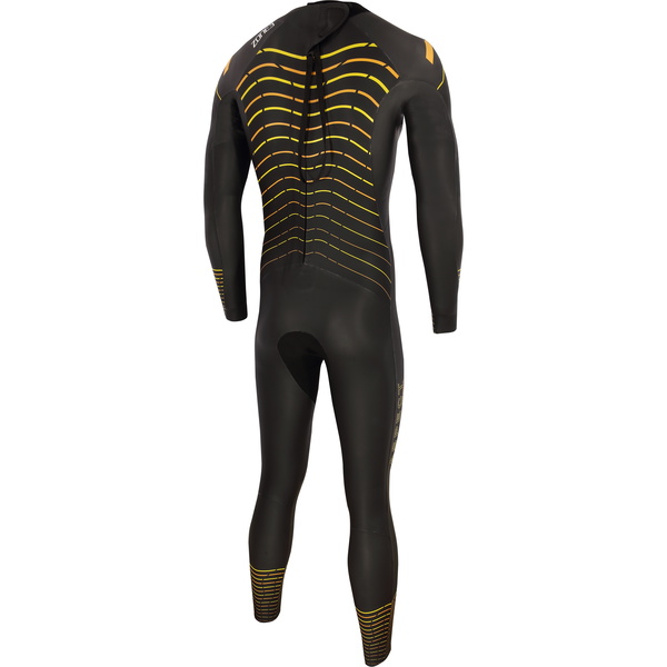 2022 Zone3 Mens Thermal Aspect Breaststroke Wetsuit WS21MTMA101 - Black / Orange / Yellow